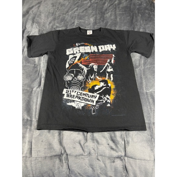 Anvil Other - Green Day 21st Century Breakdown 2009 Band T-Shirt Mens Medium Black Anvil Tee